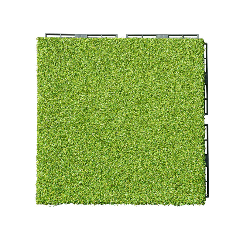 Mat Plastic Deck Tiles(9 pcs), Green