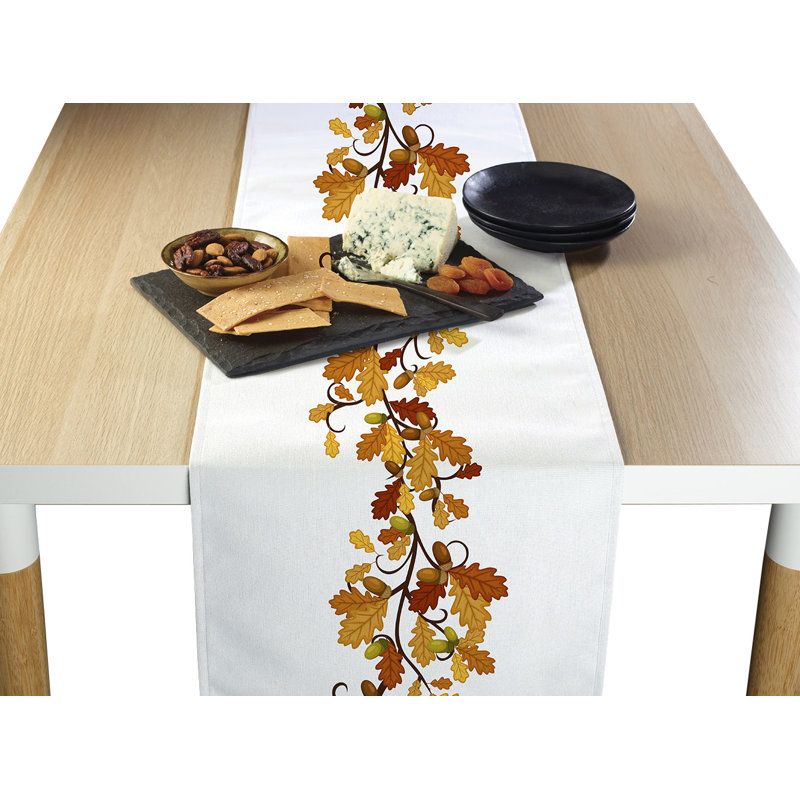 Enyeart Fall Foliage Border Table Runner, 72" L x 12" D