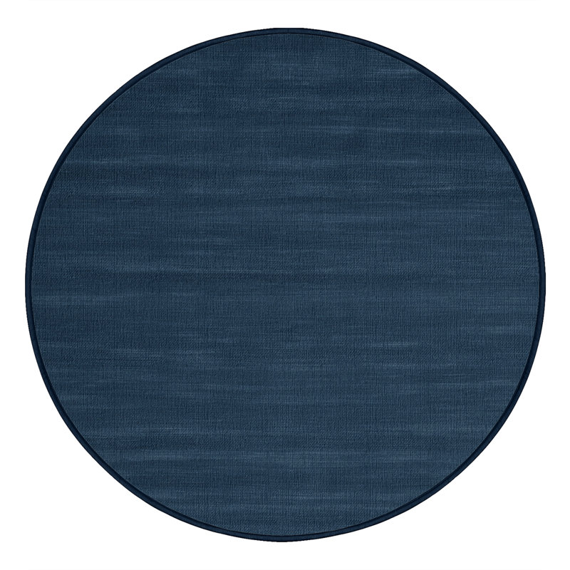 Tapis gris uni lavable à la machine, Rond 3 pi