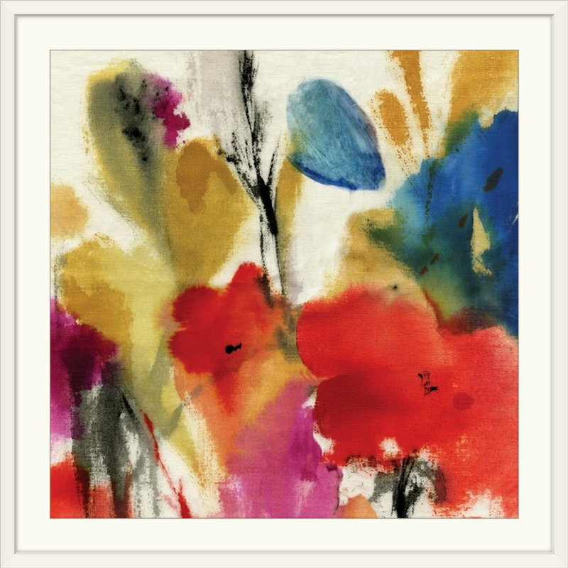« ii mini » par asia jensen, reproduction d’art Watercolour Florals, H 35 po x l 35 po x P 1,5 po, Toile