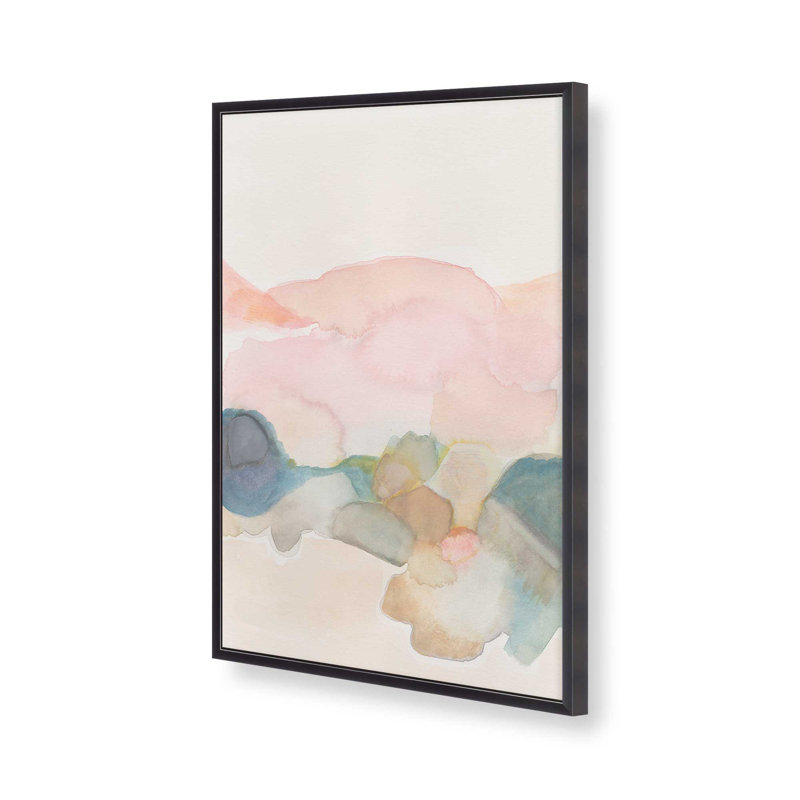 «Pastel Watercolor Dreams II», reproduction, Cadre de coin ouvert en zinc patiné, H 15,25 po x l 12,25 po