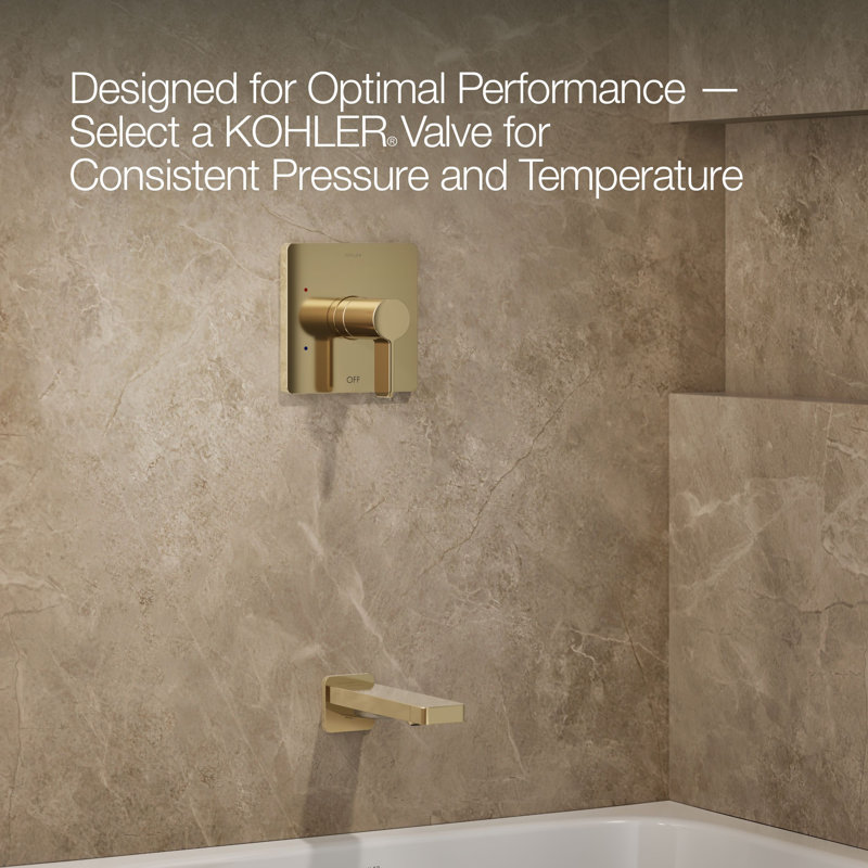 Parallel Bath and Shower Trim Set, Vibrant French Gold