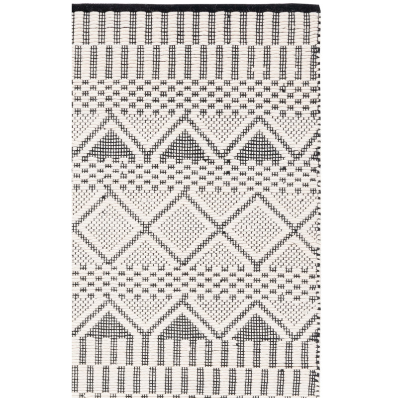 Serna Natura Hand Woven Wool Geometric Rug, Rectangle 9' x 12'