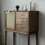 Armoire d'entrée moderne en bois massif minimaliste