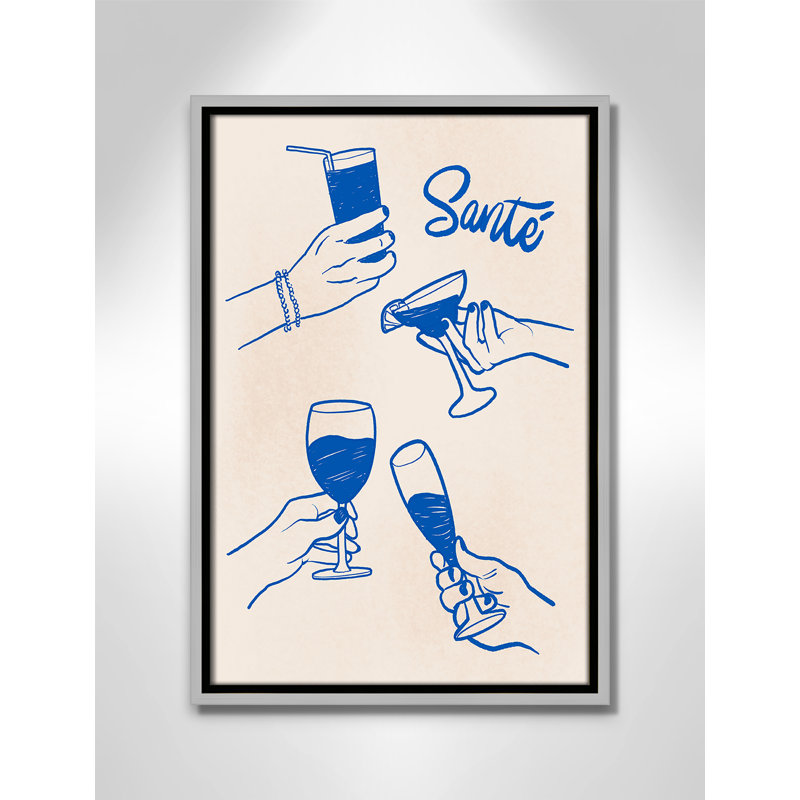«Sante Print» par Kimberly Allen, Flottant argenté, L 13,5 po x H 19,5 po