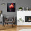 «Red Rose On Fire 1» par Rey Klimt, art mural en verre acrylique-738228649