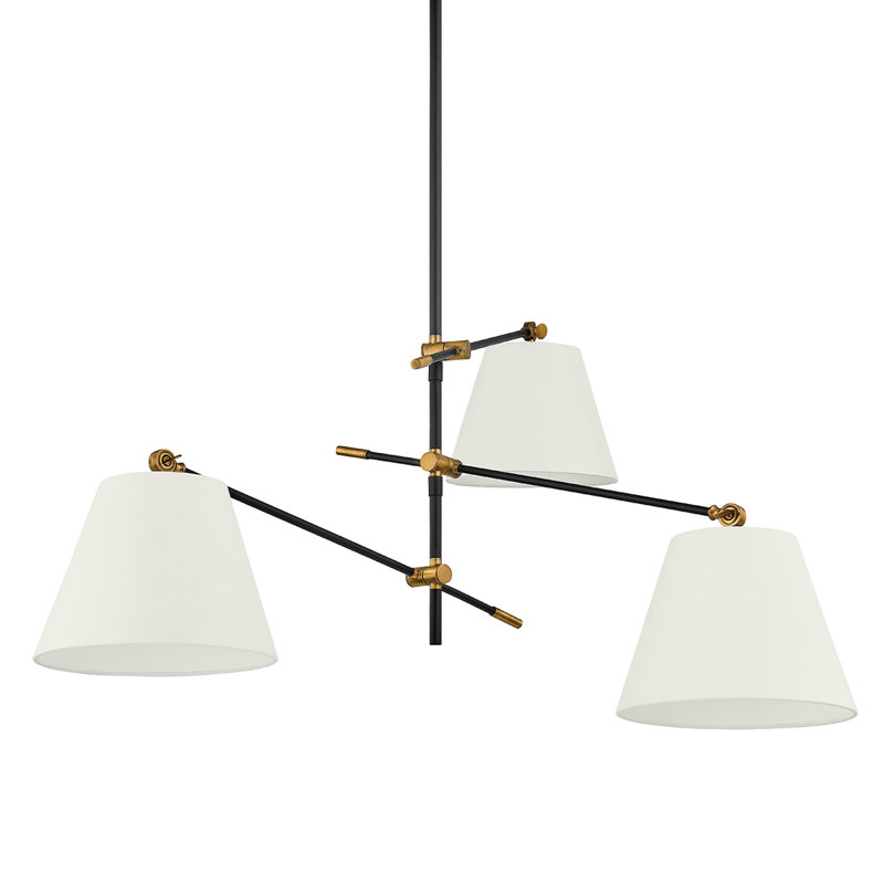 Lustre 3 lumières Navin par Colin King pour Troy Lighting