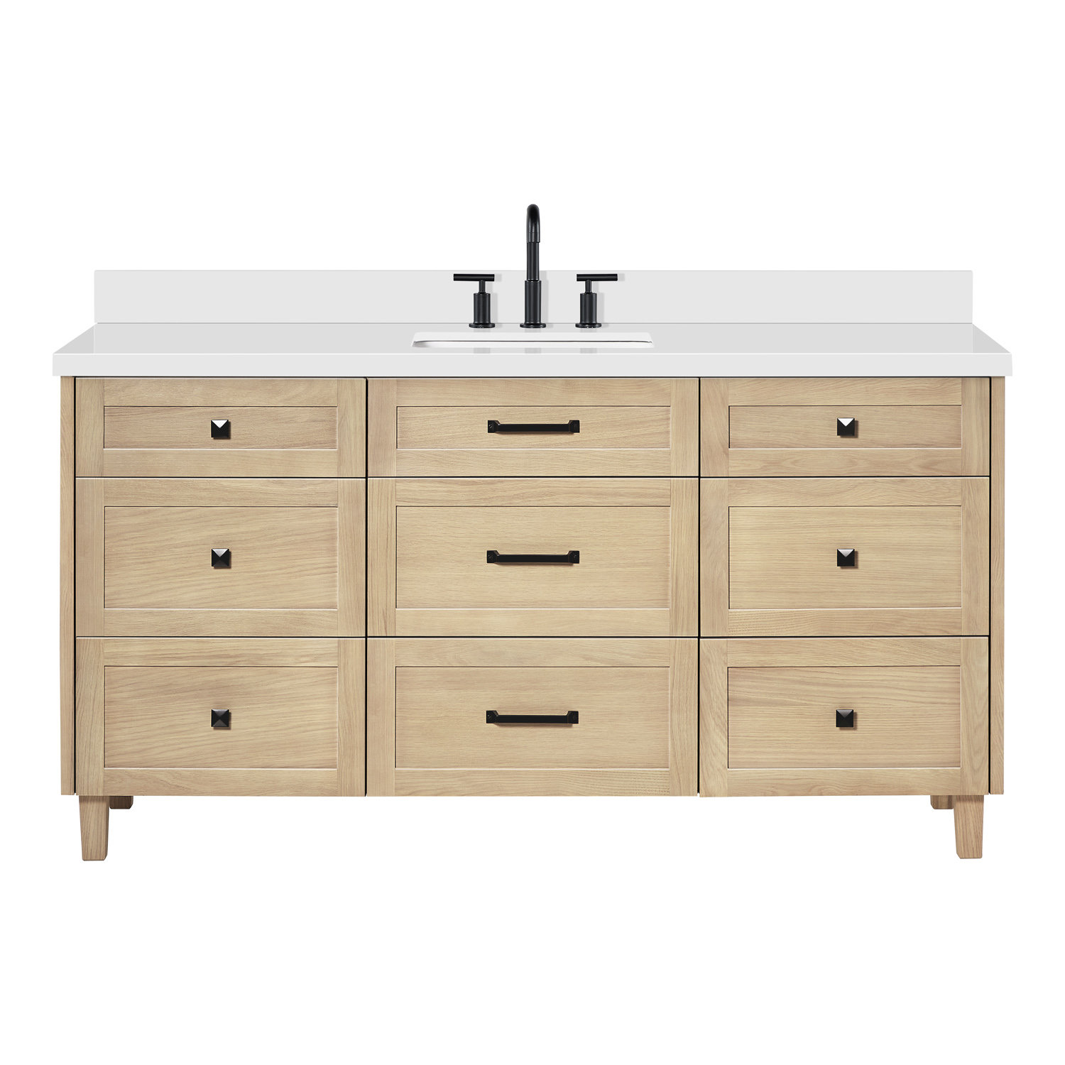 Ariel Bath Ariel Monroe 67 Inch Single Rectangular Sink Bathroom Vanity ...