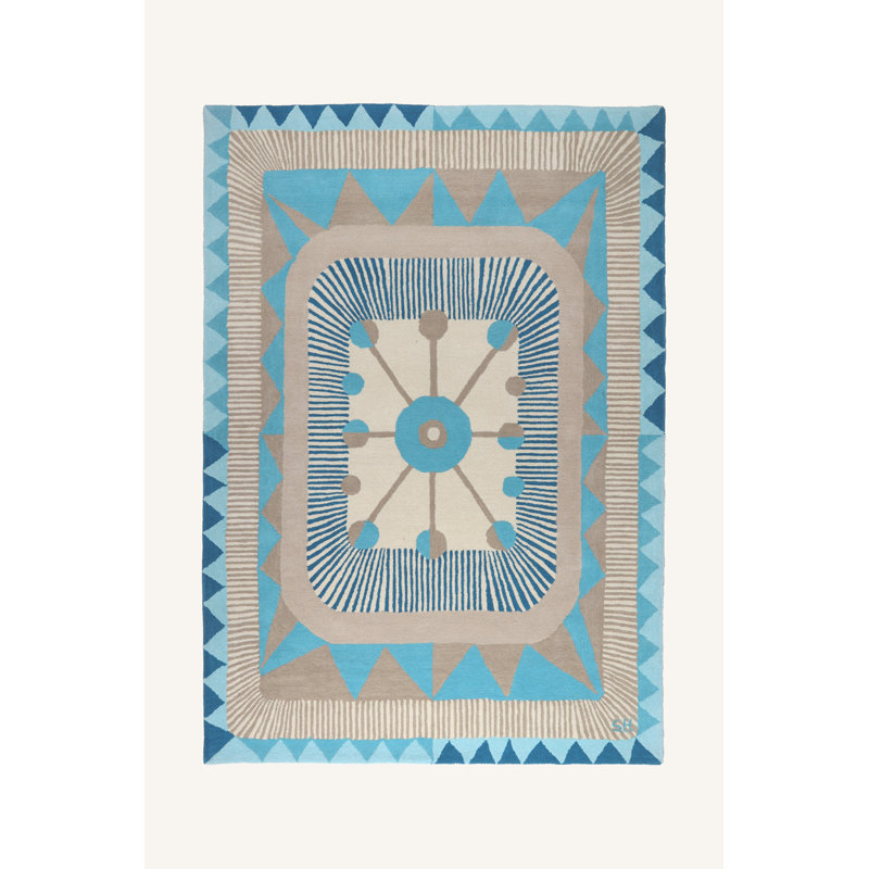 Salih Wool Hand Woven Area Rug, Rectangle 200 x 290cm