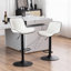 Swivel Bar Stools Modern Leather Upholstered Counter Stools for Kitchen Island, Adjustable Height Stools with Footrest for Home Bar-189897540