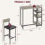 Upholstered Counter Stool with Metal Frame-1471255394