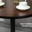 Table de bar d'une hauteur de 42 po avec cadre en bois rustique et en métal - Polyvalent pour un support bistro intérieur et extérieur