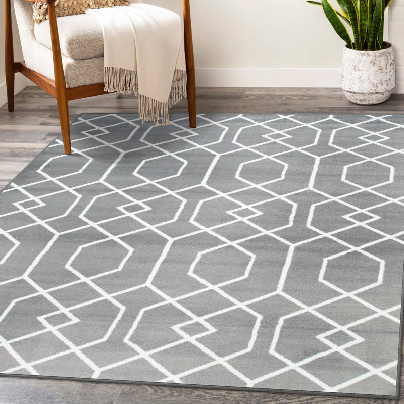 Tapis gris Abler, Rectangle 7 pi 10 po x 10 pi 6 po