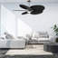 Alessandra Tropical - Five Blade Ceiling Fan - Integrated LED -Matte Black Finish -Light Blue Blades-968185004-968184992