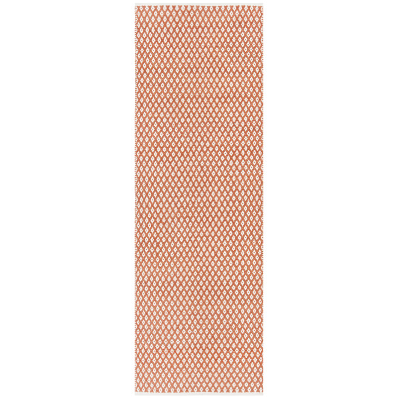 Alpizar Flat Weave Cotton Geometric Rug, Runner 2'3" x 9'