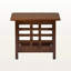 Table de bout Larissa en bois d'hévéa massif brun, H 17,36 po x l 20,67 po x P 20,67 po