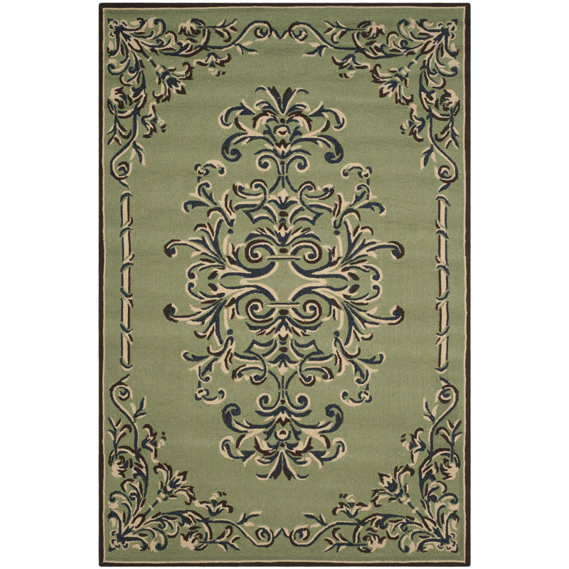 Orr Hand Hooked Performance Oriental Rug, Rectangle 4' x 6'