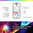 APP RGB Electric Fireplace 3D Water Vapor Fireplace Recessed Multicolour Realistic Atomized Flame,with Water and Remote Control Electric Steam Fireplace Stove(Size: W7.87x H8.27 in)-1376745592-1376745599