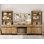 Ensemble de mobilier de bureau à domicile Aadam: bureau de direction moderne de 59 po avec station de charge et armoire de rangement + bibliothèques de 72 po de hauteur, bureau d'ordinateur en bois et armoire de rangement pour bibliothèque