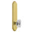 Grandeur Arc Tall Plate Passage with Baguette Clear Crystal Door Knob-1443379806-1443379796