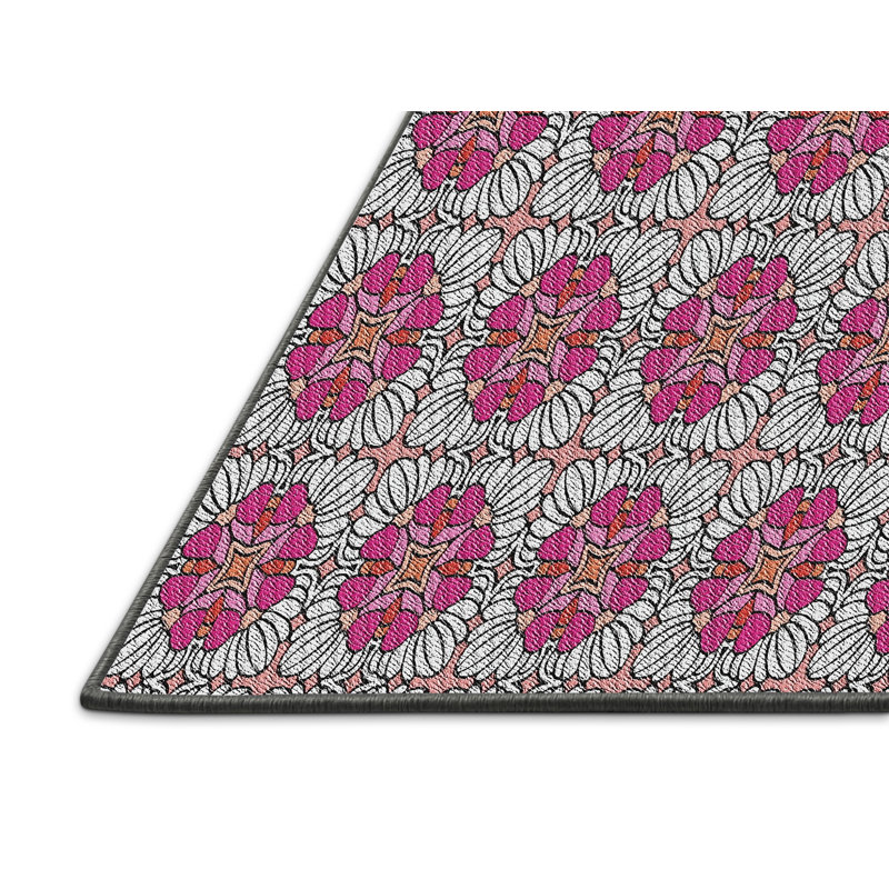 Floral Indoor Rug, Rectangle 5' x 7'