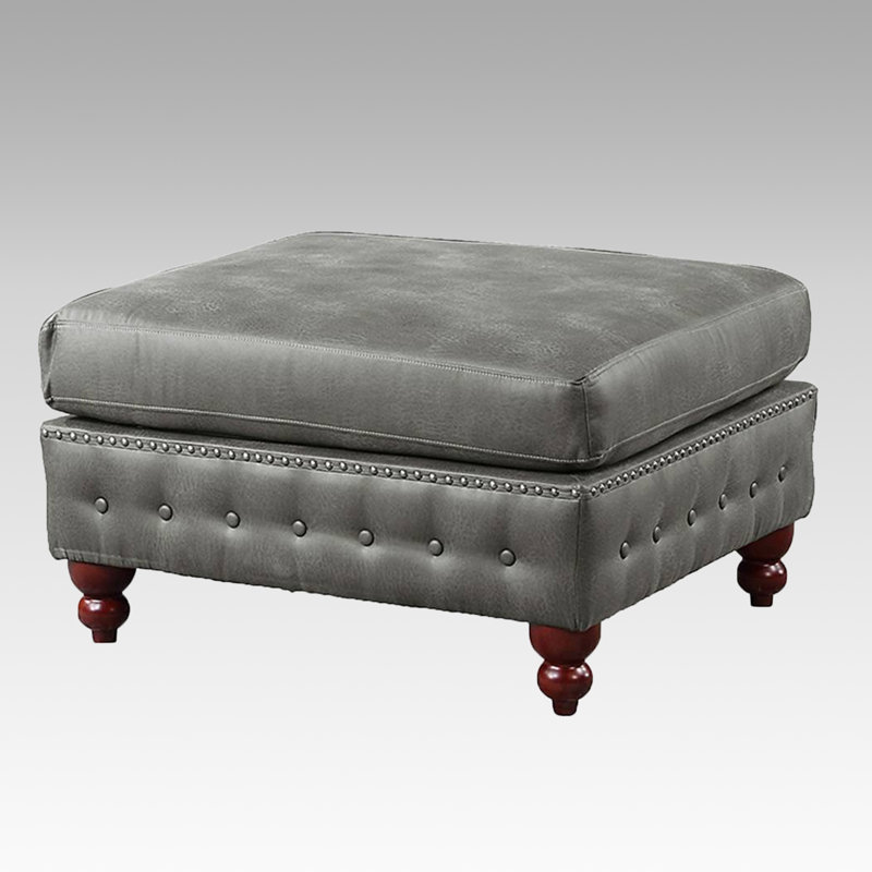 Rigoverto Upholstered Storage Ottoman, Gray