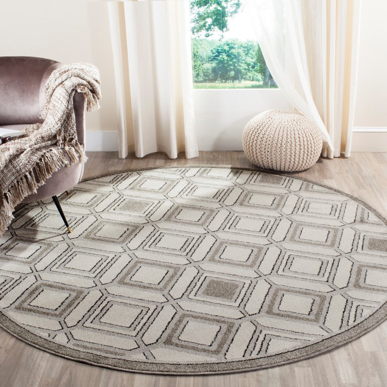 Tapis géométrique Amherst Performance, Rond 7 pi
