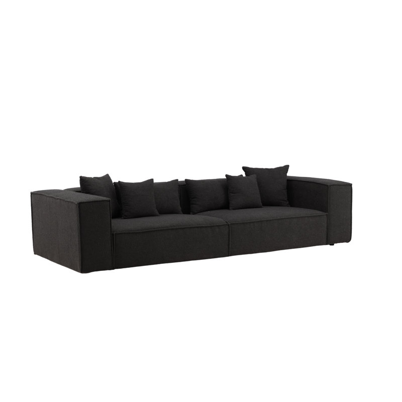 Iacona 4 Seater Sofa, Black