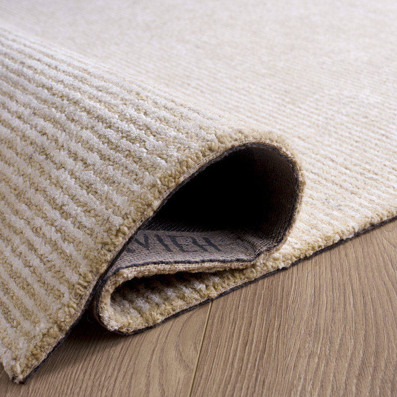 Tapis d'intérieur en coton de couleur unie touffeté à la main Soho, Rectangle 4pi x 6 pi