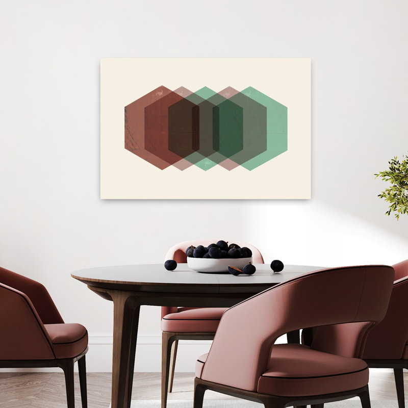 Art contemporain abstrait géométrique, H 24 po x l 36 po