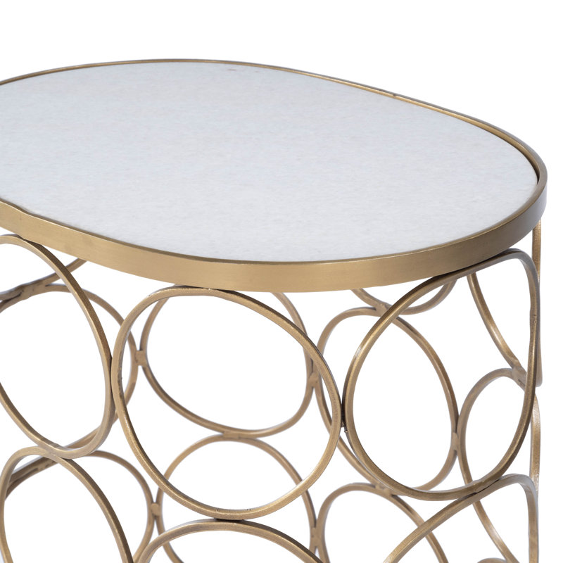 Talulah Oval Marble Side Table