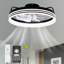 Ventilateur de plafond encastré moderne réversible avec lumière DEL et télécommande Cezka-1882587990