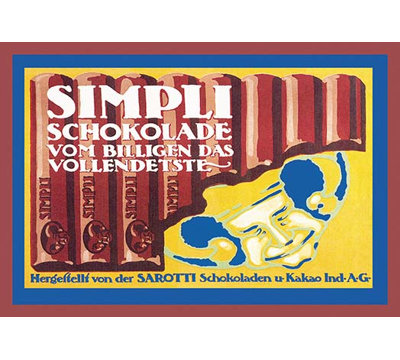 Très simple chocolat à la publicité rétro