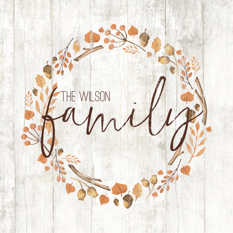 The Family Wreath - Wrapped Canvas Print, 30cm H x 30cm W x 3.8cm D