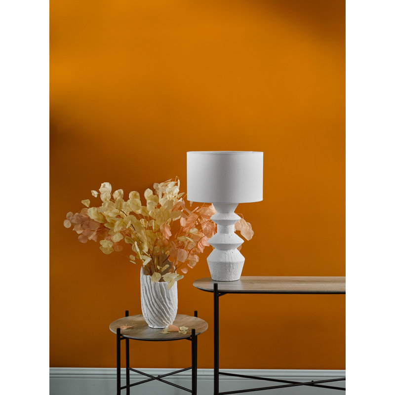Bidelia Table Lamp Matt White With Shade