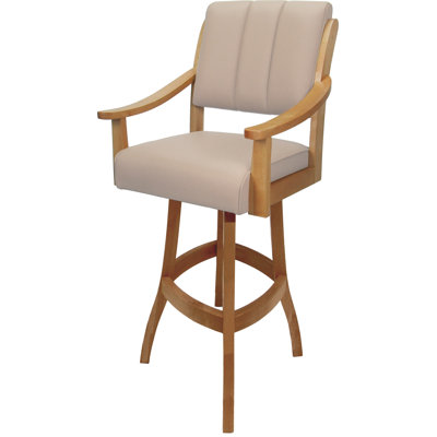 Tabouret de bar en cuir massif très grand en cuir - siège de 34 po