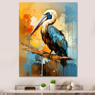 Feathered Pelican Elegance - Pelican Wall Art