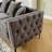 L-shaped Sectional Sofa with Storage Ottoman, 4 - Seat Sofa Couch,Rivets & Tufted Design