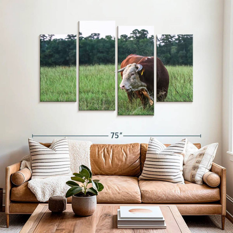 Hereford Bull, 42" H x 68" W