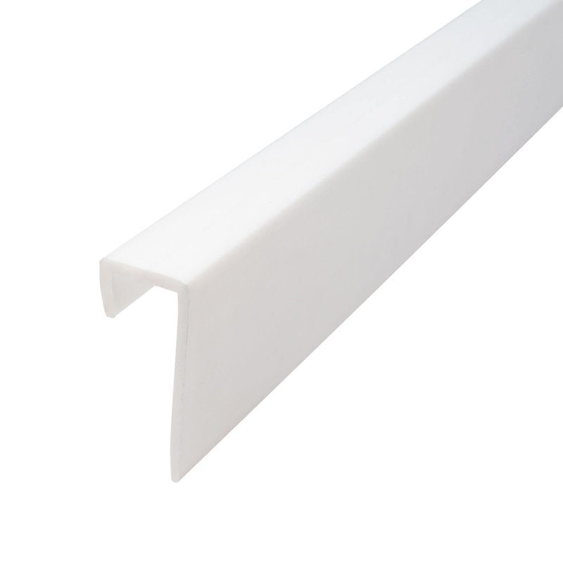 Moulure à capuchon en styrène de 3/8 po | Paquet professionnel, Blanc