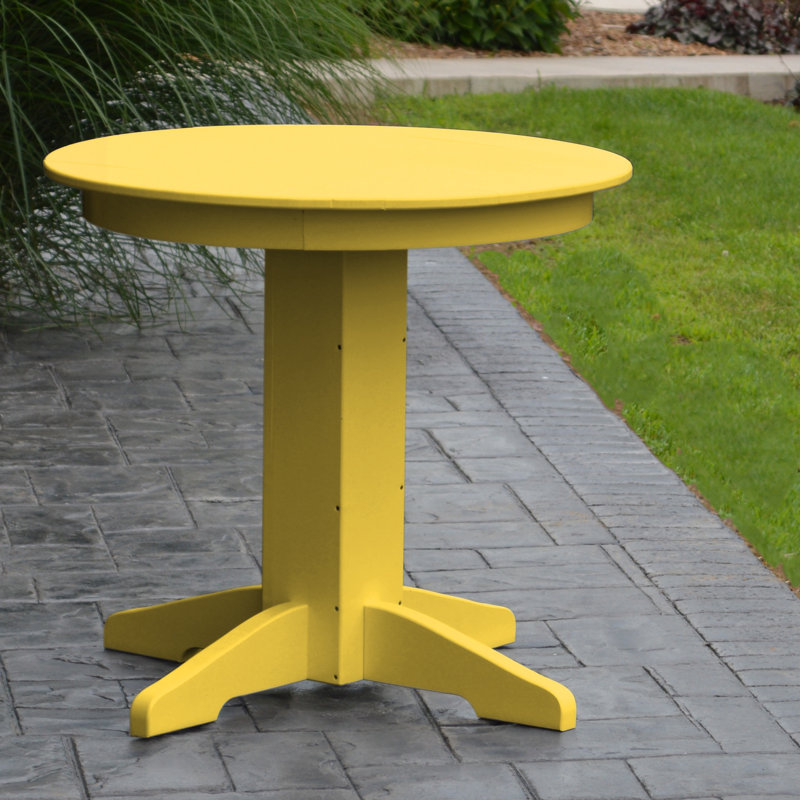 Table de salle à manger Nettie, Jaune citron