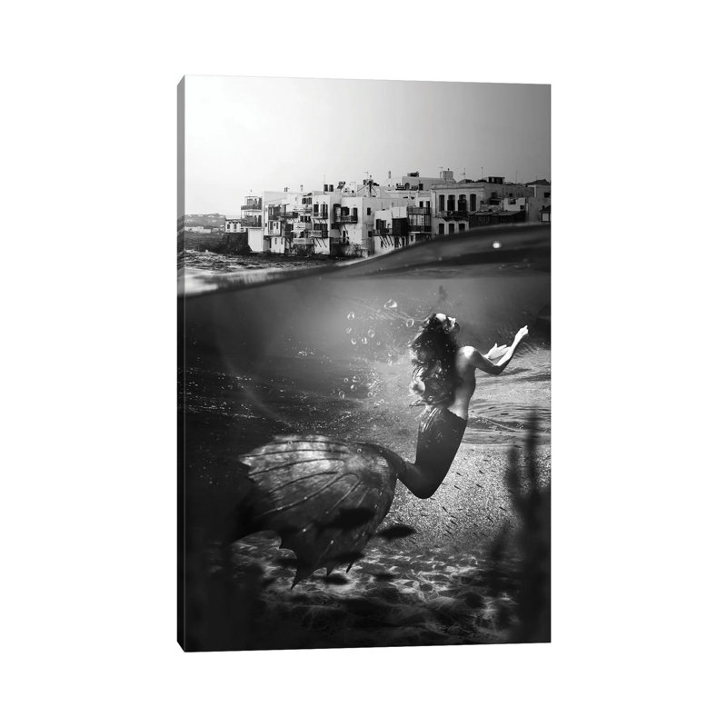 La sirène de Mykonos, H 26 po x l 18 po x 1,5 po