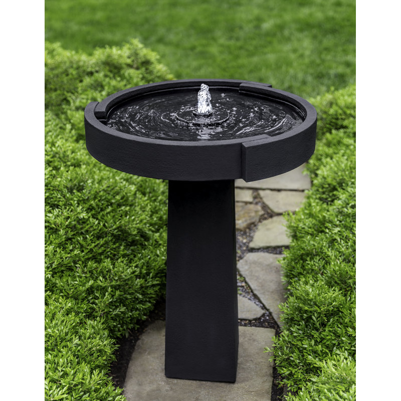 Fontaine en béton avec éclairage Concept, Pierre brune