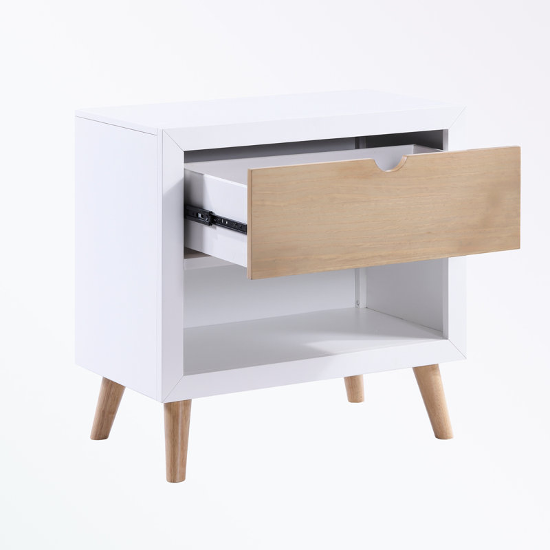 Nightstand with 1 Drawer and open shelf