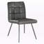 Ensemble de chaises de salle à manger en métal chromé gris classique H 31,27 po x l 18,37 po x P 23,26 po-1074922508