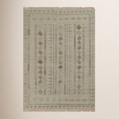 Otto Ivory Hand-Woven Geometric Wool Rug