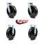 8 Inch Phenolic Caster Set with Ball Bearings 2 Swivel 2 Rigid Service Caster/SCC-30CS820-PHB-2-R820-2