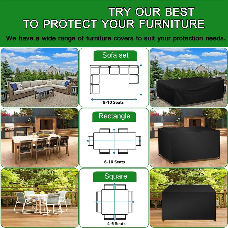 Outdoor Patio Dining Set Cover