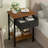 Set Of 2 Fabric Drawer Nightstand With Open Shelf, Small Bedside Table For Bedroom, Living Room Or Dorm-641028242