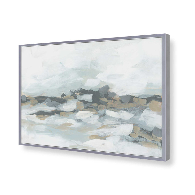 «Clouded Breakers I» par June Erica Vess, reproduction d'art, Argent argent, H 36 po x l 48 po